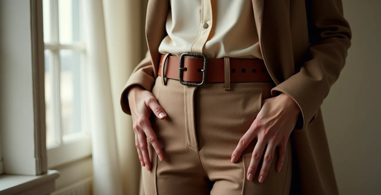 Guida visiva al posizionamento della cintura per diverse silhouette