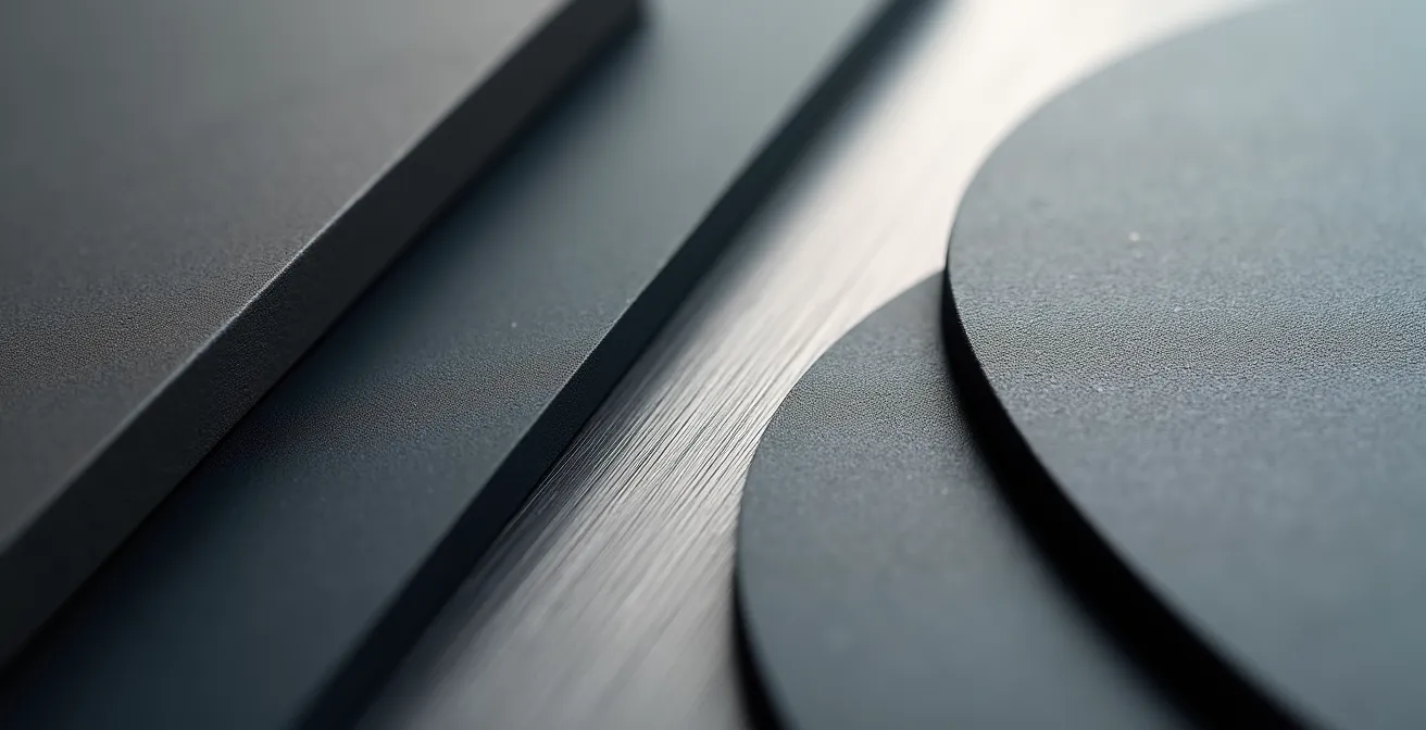 Dettaglio macro di montature in diversi materiali